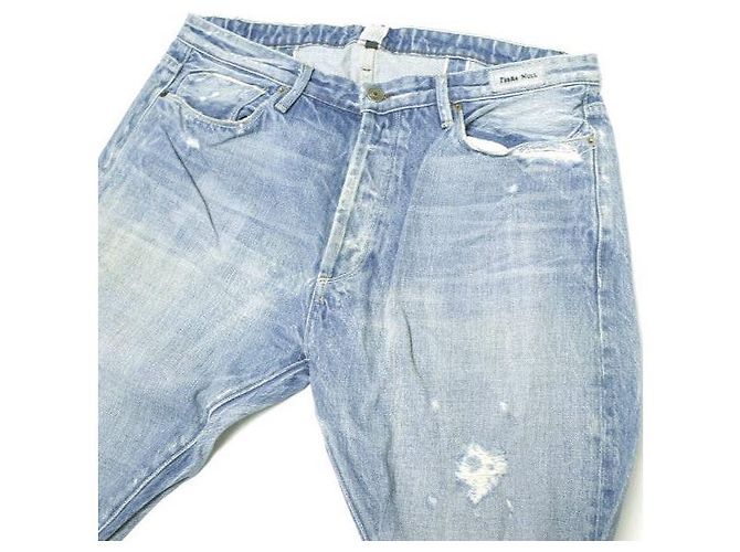 Autre Marque Pantalones de denim slim selvedge TERRA NULL Hard Crash Azul - vista 4