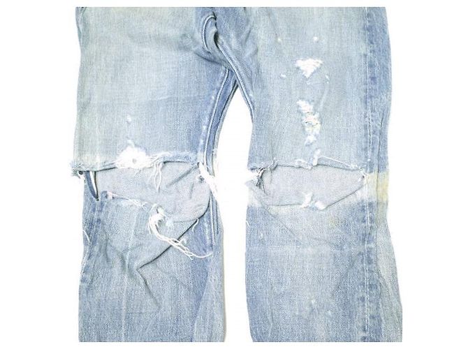 Autre Marque Pantalones de denim slim selvedge TERRA NULL Hard Crash Azul - vista 6
