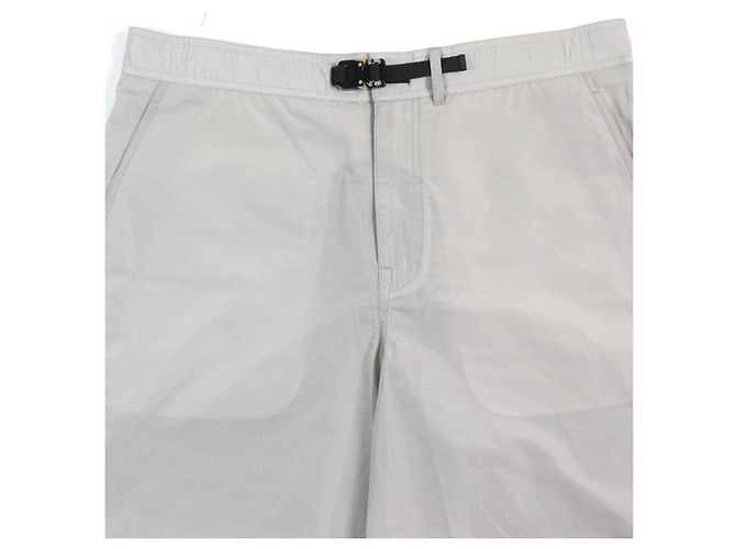 Bermuda de nylon e algodão com patch logo Dior Marrom Cinza - vista 2