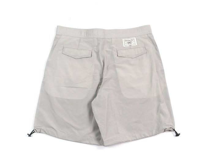 Bermuda de nylon e algodão com patch logo Dior Marrom Cinza - vista 3