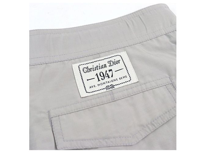 Bermuda de nylon e algodão com patch logo Dior Marrom Cinza - vista 7