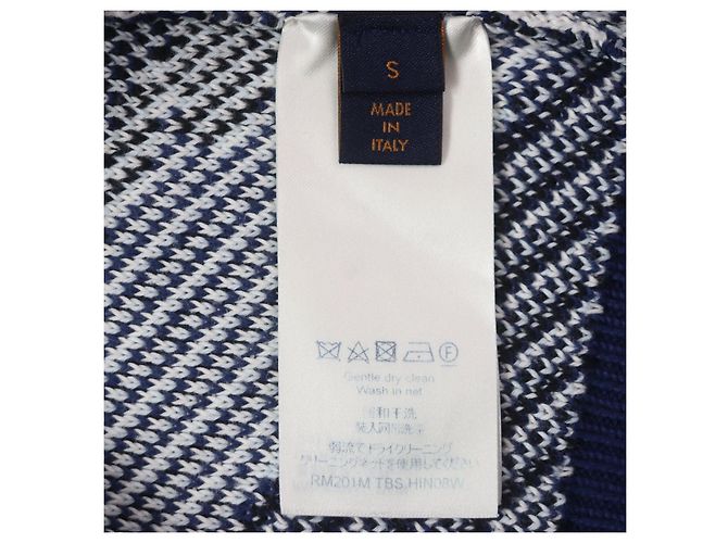Suéter de punto de algodón jacquard camuflaje Louis Vuitton Azul - vista 6