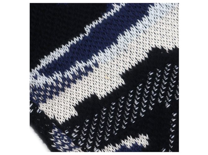 Suéter de punto de algodón jacquard camuflaje Louis Vuitton Azul - vista 9