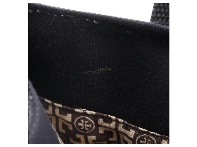 Bolso Tote Tory Burch de Algodón×Esmalte Castaño Negro - vista 9