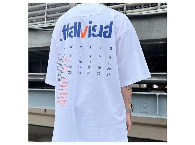 Autre Marque Camiseta de algodón A4A ID CALENDER Blanco - vista 3
