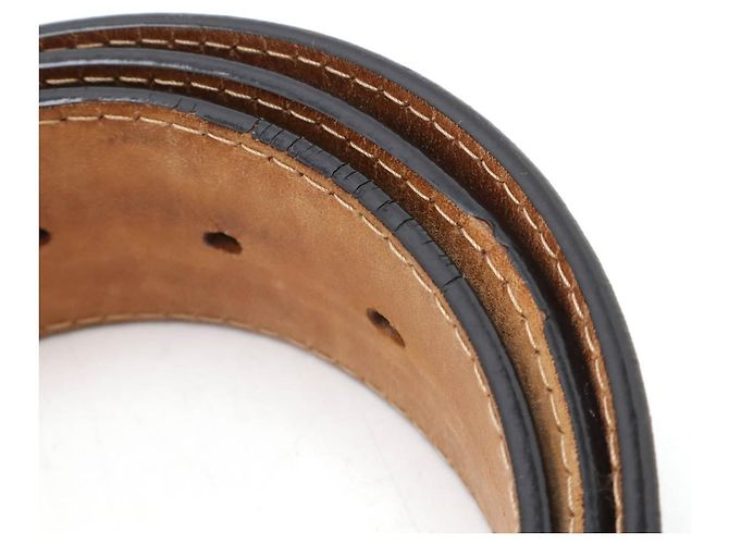 Cintura in pelle Sangle Jeans Louis Vuitton Nero - vista 3