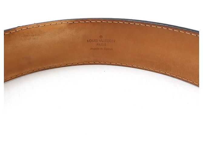 Cintura in pelle Sangle Jeans Louis Vuitton Nero - vista 8