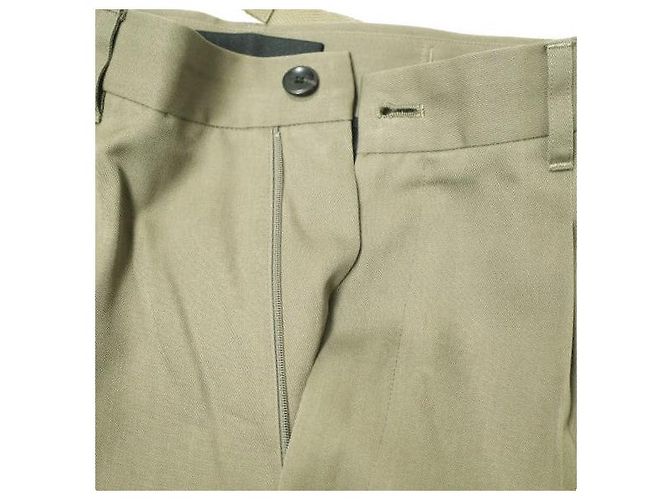 Autre Marque Pantalones Cargo Pantalones de Lana Beige Caqui - vista 4