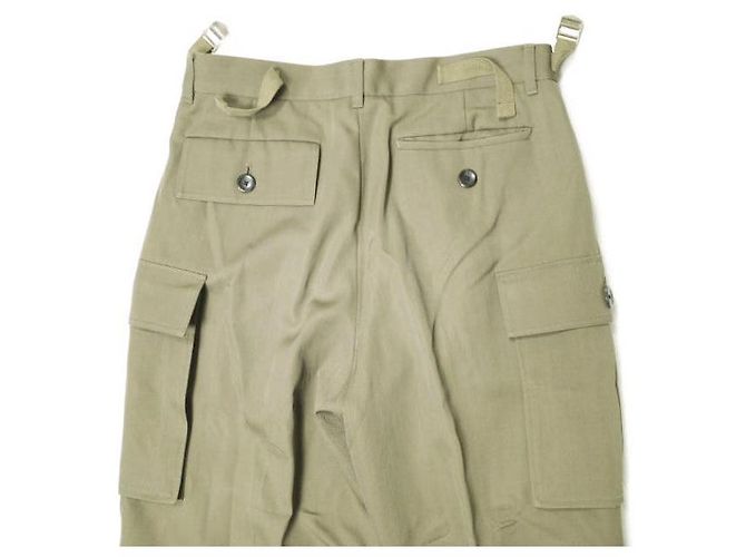 Autre Marque Pantalones Cargo Pantalones de Lana Beige Caqui - vista 5