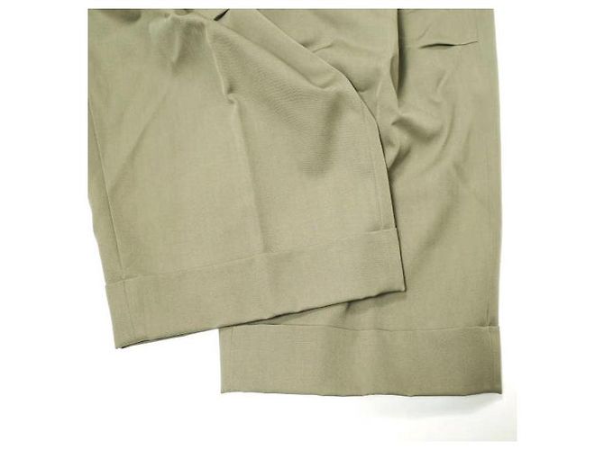 Autre Marque Pantalones Cargo Pantalones de Lana Beige Caqui - vista 6