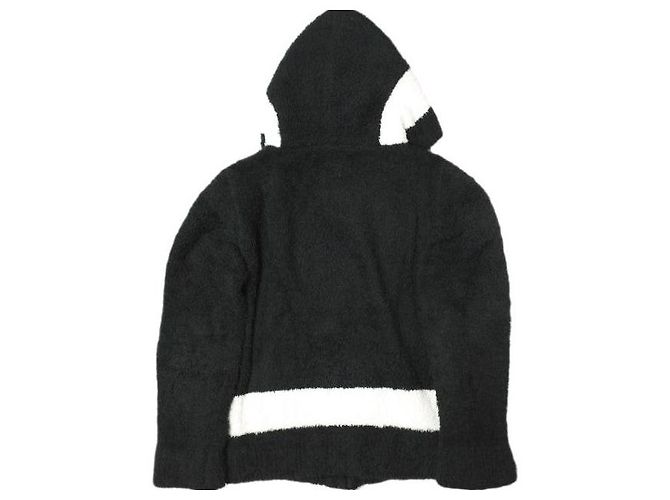 Autre Marque AMPHIBIAN Boa Pile Zip Hoodie aus Polyester und Nylon Schwarz - Ansicht 2