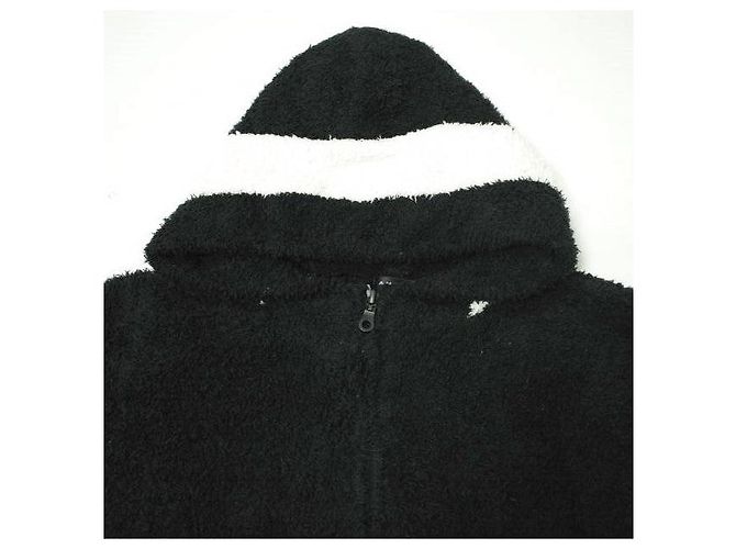 Autre Marque AMPHIBIAN Boa Pile Zip Hoodie aus Polyester und Nylon Schwarz - Ansicht 3