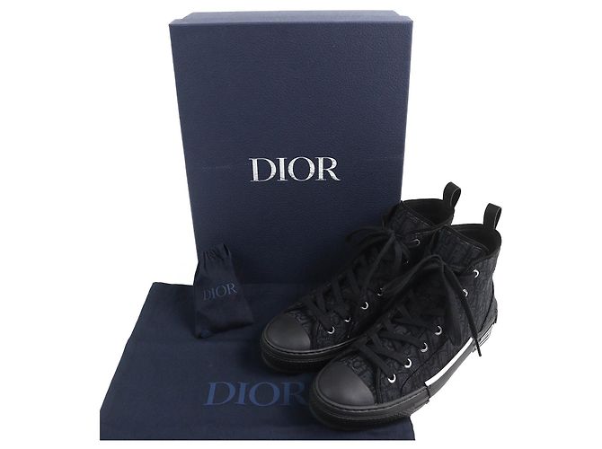 Sneakers alte Dior B23 Oblique Logo Nero - vista 2