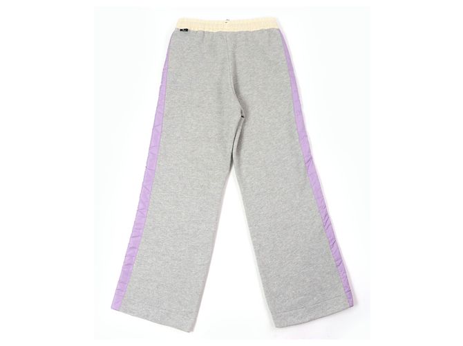 Moncler Grenoble CALÇA Calça de moletom em algodão e rayon Marrom Cinza Cru Roxo - vista 2