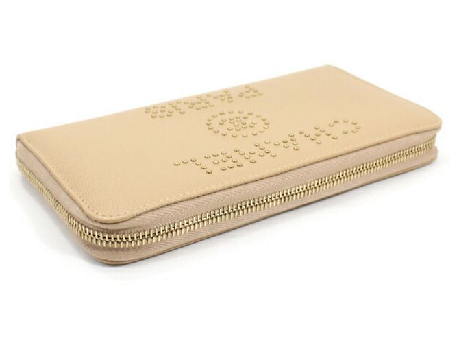 Portafoglio lungo con borchie Chanel Deauville Beige - vista 4