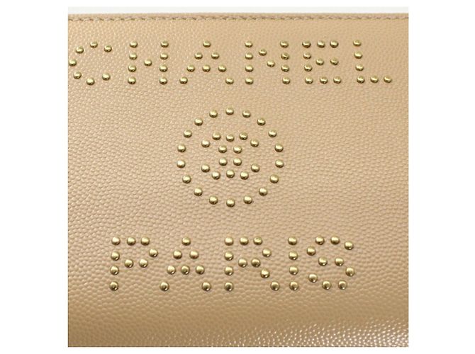 Portafoglio lungo con borchie Chanel Deauville Beige - vista 5