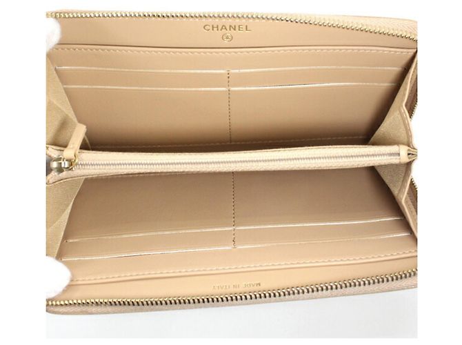 Portafoglio lungo con borchie Chanel Deauville Beige - vista 7