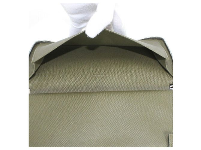 Prada Khaki Saffiano Long Wallet - view 10