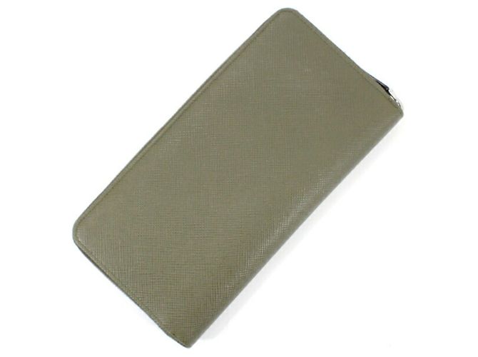 Prada Khaki Saffiano Long Wallet - view 2