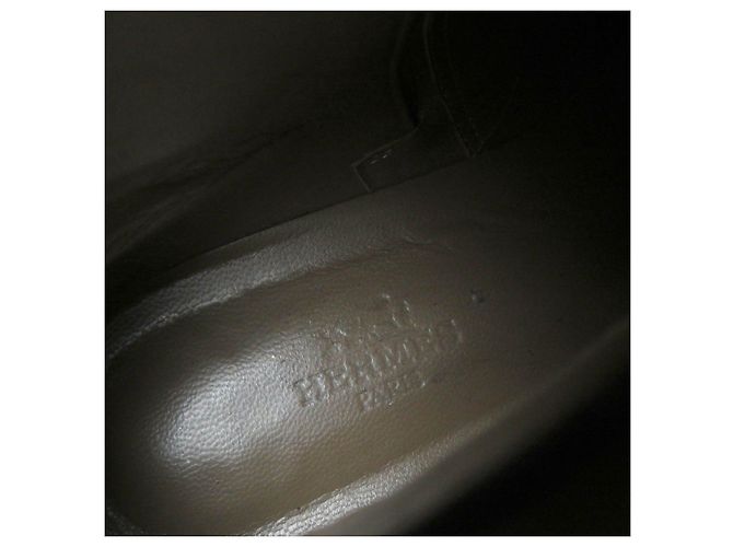 Botas de cuero con hebilla Kelly de Hermès Negro - vista 10