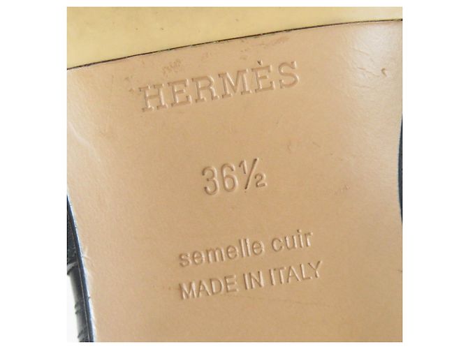 Botas de cuero con hebilla Kelly de Hermès Negro - vista 11