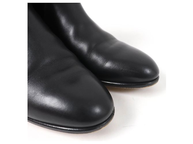 Botas de cuero con hebilla Kelly de Hermès Negro - vista 8