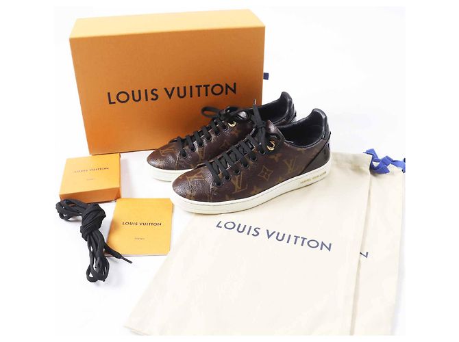 Sneaker aus Monogramm-Canvas und lackiertem Leder der Front Row Linie von Louis Vuitton Braun - Ansicht 2