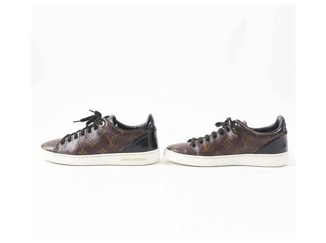Sneaker aus Monogramm-Canvas und lackiertem Leder der Front Row Linie von Louis Vuitton Braun - Ansicht 4