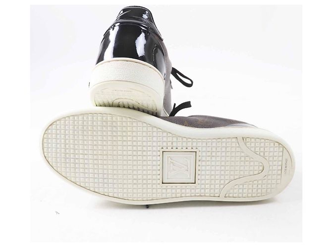 Sneaker aus Monogramm-Canvas und lackiertem Leder der Front Row Linie von Louis Vuitton Braun - Ansicht 5