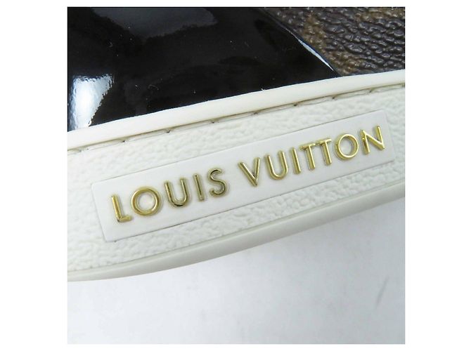 Sneaker aus Monogramm-Canvas und lackiertem Leder der Front Row Linie von Louis Vuitton Braun - Ansicht 9