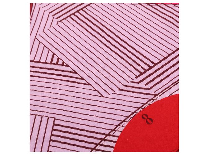 Hermès Sciarpa in seta e cashmere Hermes JEU DES OMNIBUS ET DAMES BLANCHES Rosa Multicolore - vista 8