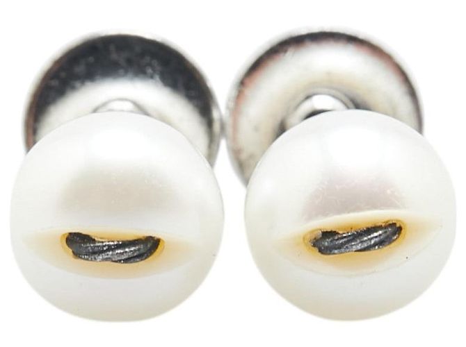 Gemelli in perla finta SV925 Louis Vuitton Argento - vista 2