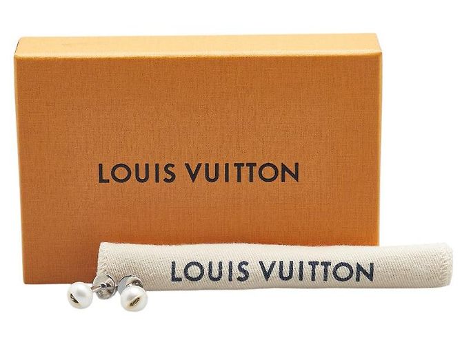 Gemelli in perla finta SV925 Louis Vuitton Argento - vista 5