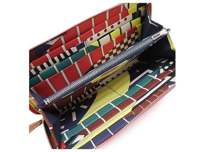 Cartera Hermès Azap Long de seda en cuero Epsom Rosa - vista 5