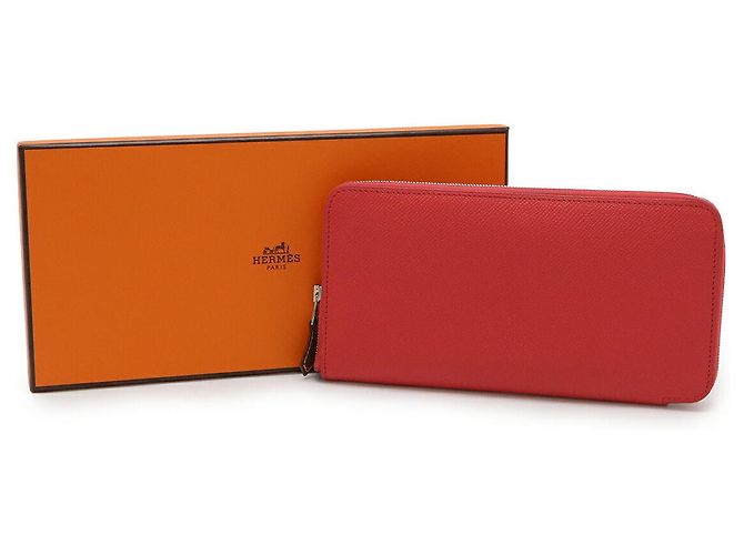 Cartera Hermès Azap Long de seda en cuero Epsom Rosa - vista 7