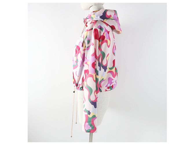 Chaqueta con capucha de seda y algodón Chanel P70173 Multicolor - vista 3