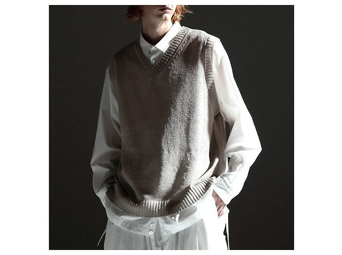 Autre Marque Chaleco de punto Lame de la cadena Robes&Confections Gris - vista 3