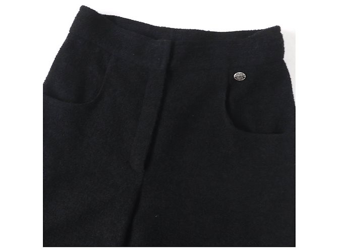 Calça larga de lã e nylon Chanel P54700V30847 Preto - vista 3