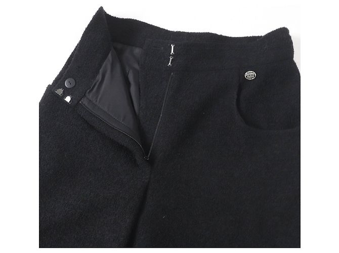 Calça larga de lã e nylon Chanel P54700V30847 Preto - vista 4