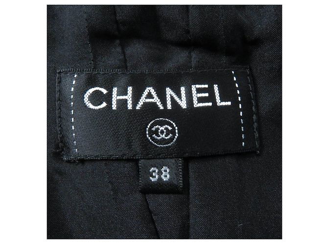 Calça larga de lã e nylon Chanel P54700V30847 Preto - vista 8