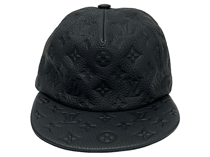 Louis Vuitton Monogram Cuir Cotton Cap Schwarz - Ansicht 2