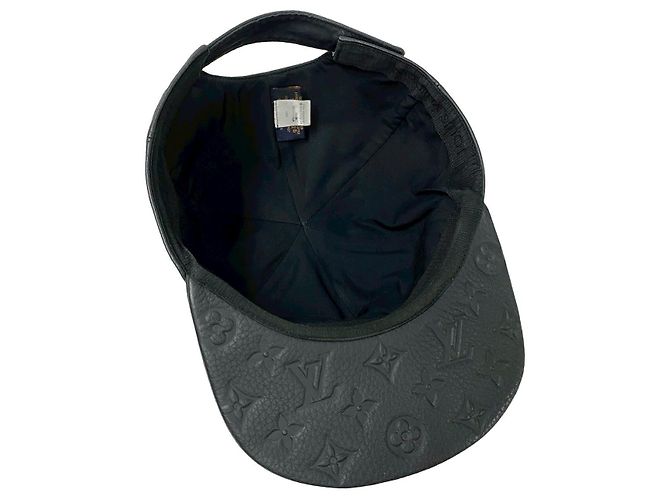 Louis Vuitton Monogram Cuir Cotton Cap Schwarz - Ansicht 7