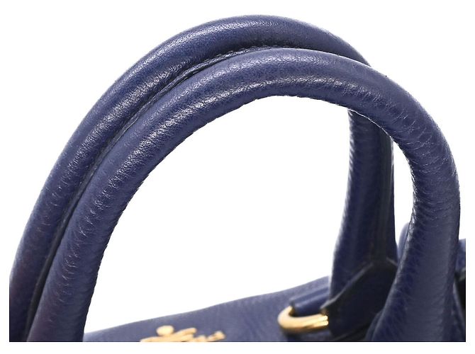Prada Vitello Dino Tote Bag Blau - Ansicht 7
