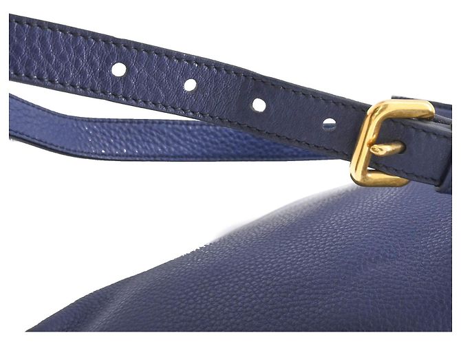 Prada Vitello Dino Tote Bag Blau - Ansicht 9