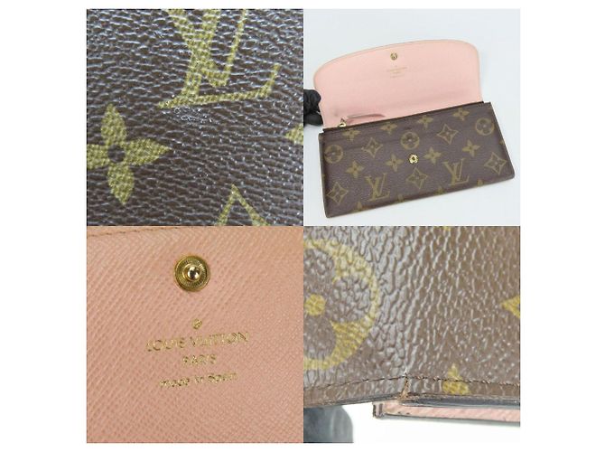Cartera Bi-Fold Emily Louis Vuitton Castaño Rosa - vista 6