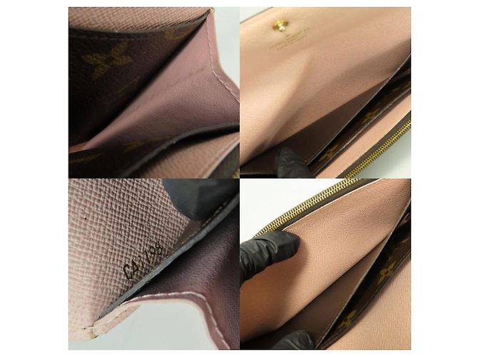 Cartera Bi-Fold Emily Louis Vuitton Castaño Rosa - vista 8