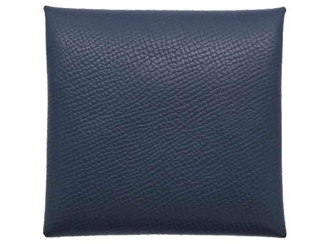 Hermès Hermes Bastia Wallet/Coin Case Navy blue Light green - view 3
