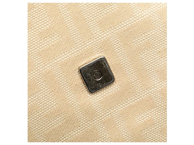 Fendi Braune Zucca Canvas Schultertasche Beige - Ansicht 7