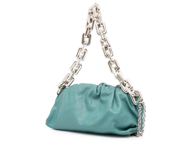 Pochette a Catena in Pelle di Agnello Blu Bottega Veneta Blu chiaro - vista 2