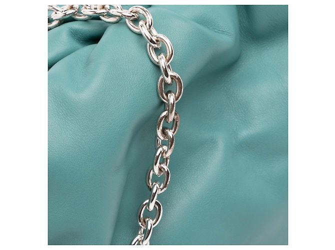 Pochette a Catena in Pelle di Agnello Blu Bottega Veneta Blu chiaro - vista 9